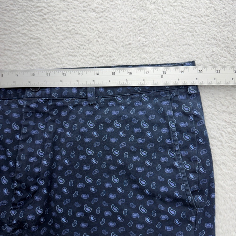 Brooks Brothers Mens Navy Blue Paisley Bermuda Shorts Cotton Stretch Size 40 - Picture 5 of 7